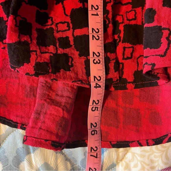 Habitat Black Red Geometric Tunic Buttons Medium - Picture 10 of 13